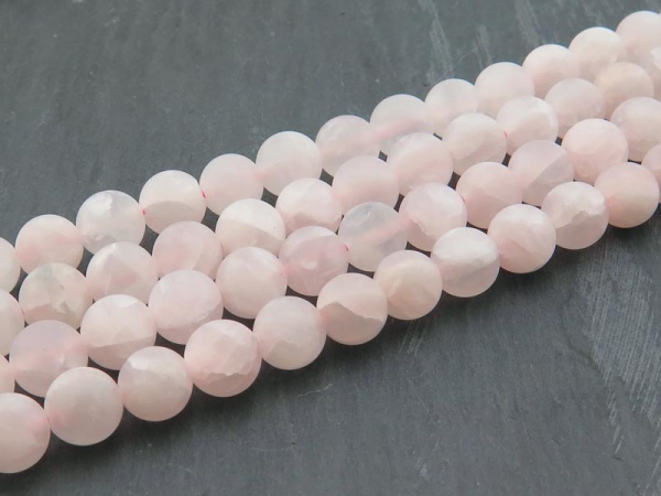 Rose Quartz Matt Round Beads 8mm ~ Various Sizes ~ 15.5'' Strand