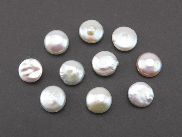 Freshwater Pearl Coin Bead 12-13mm ~ SINGLE