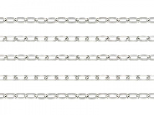 Sterling Silver Long Oval Cable Chain 3.5mm x 1.75mm  ~ by the Foot