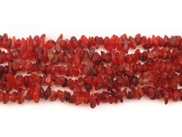 Carnelian Chip Beads ~ 34'' Strand