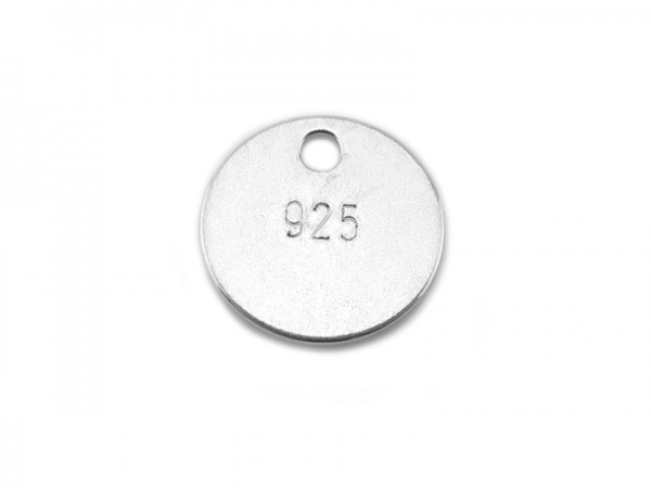 Circle Jewelry Tags Engraved Nickel Silver