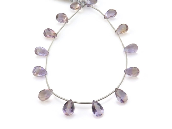 AAA Ametrine Micro-Faceted Pear Cut Briolettes 9.5-10.5mm