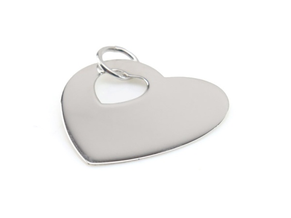 Sterling Silver Heart Pendant 21mm