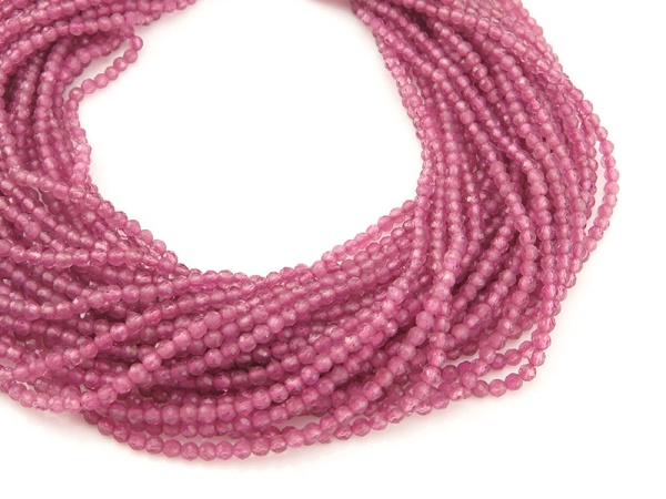 Pink Tourmaline Faceted Round Beads 2.5mm ~ 12.5'' Strand