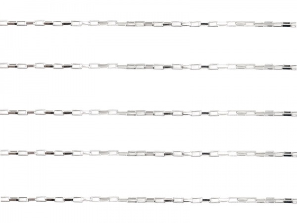 Sterling Silver 6.5mm Rectangle Box Chain. Unfinished Bulk Chain for  Jewelry Making. Sold by the foot.