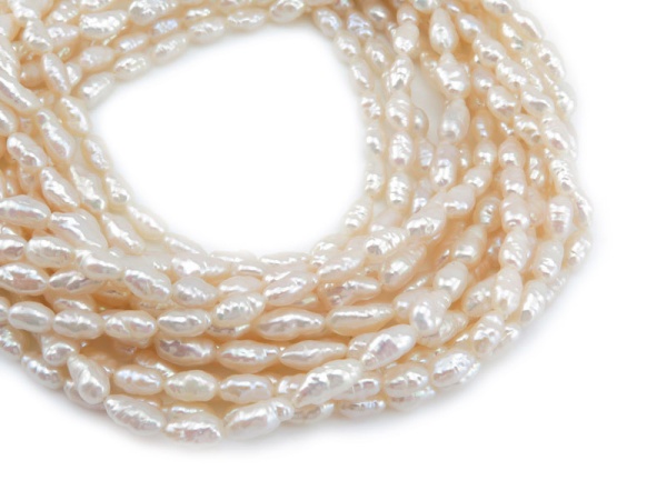 Freshwater Pearl Long Nugget Beads 7-10mm ~ 16'' Strand