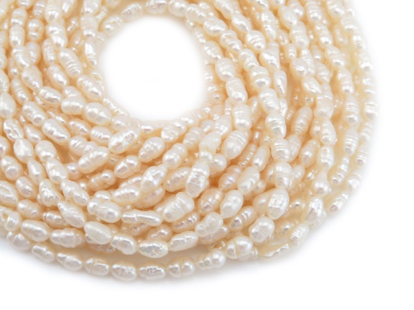 Freshwater Pearl Long Nugget Beads 5-7.5mm ~ 16'' Strand