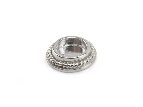 Sterling Silver Rope Detail Bezel Cup Setting 6mm