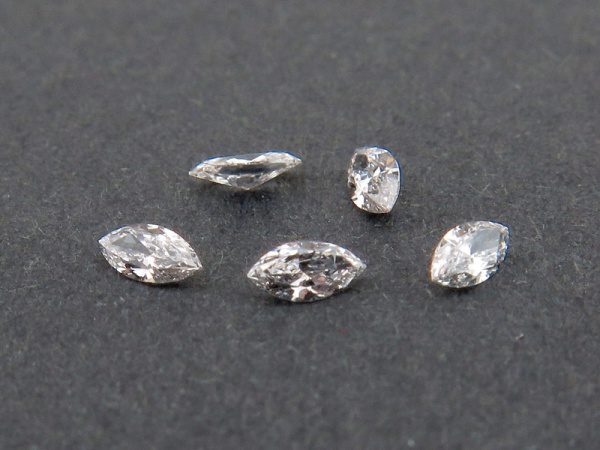 Lab Grown White Diamond Faceted Marquise 4mm x 2mm