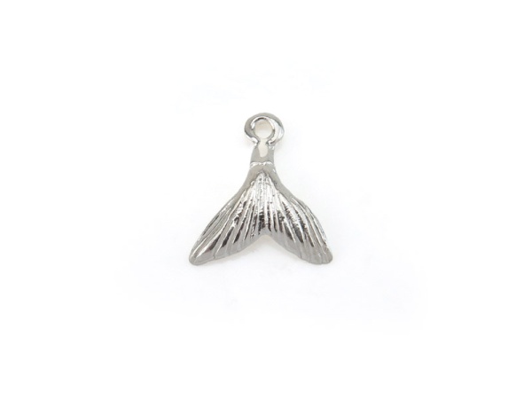 Sterling Silver Mermaid Tail Charm 12mm