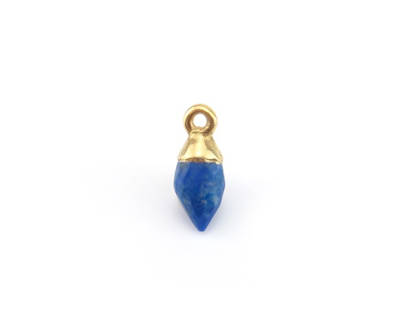 Gold Vermeil Lapis Lazuli Marquise Charm 13mm