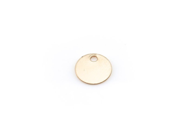 Gold Filled Round Tag 7mm ~ Optional Engraving