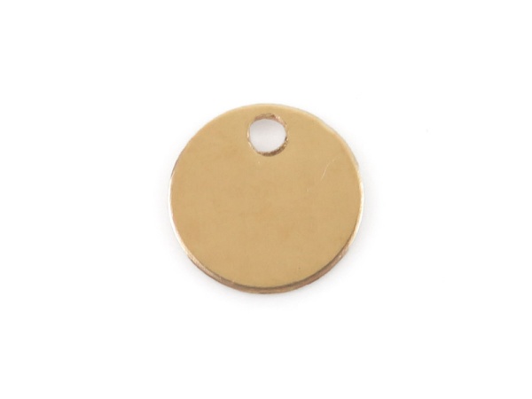Gold Filled Round Tag 7mm ~ Optional Engraving