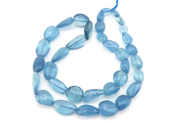 AA Aquamarine Micro-Faceted Nugget Beads 9.5-16mm ~ 18'' Strand