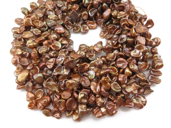 Freshwater Pearl Bronze Top Drilled Keishi Beads 10-11mm ~ 16'' Strand
