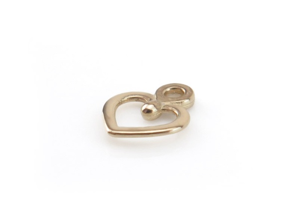 14K Gold Open Heart Charm 5.75mm