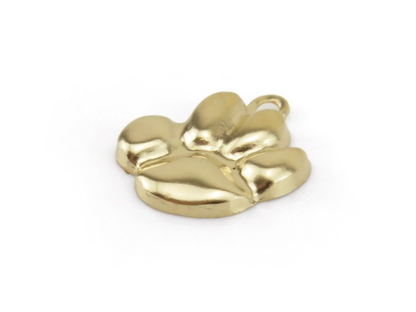 Gold Filled Paw Print Charm 11.5mm