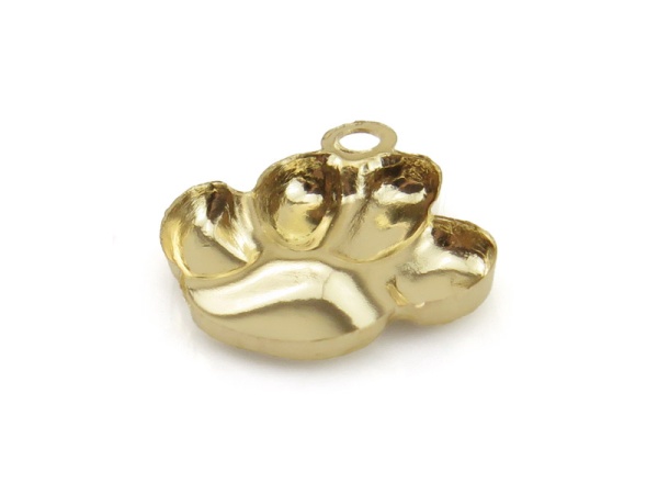 Gold Filled Paw Print Charm 11.5mm