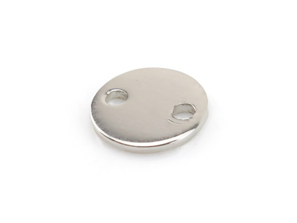 Sterling Silver Circle Tag Connector 6mm