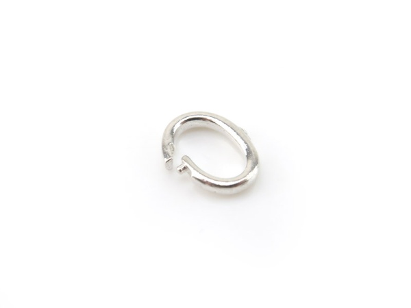 Sterling Silver Oval Locking Ring 8mm