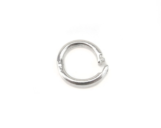 Sterling Silver Round Locking Ring 8mm