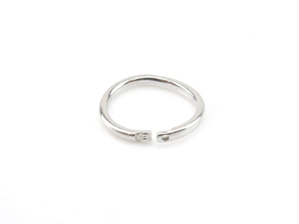 Sterling Silver Round Locking Ring 11mm