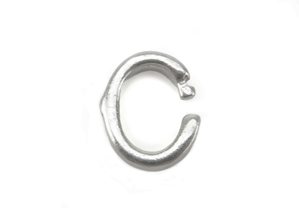 Sterling Silver Oval Locking Ring 6mm