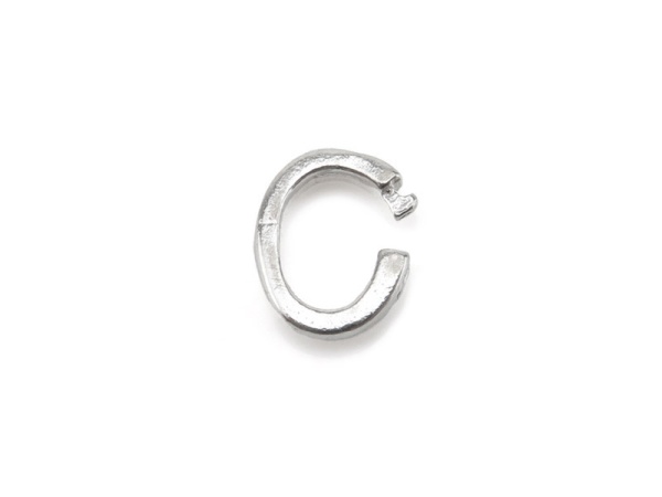 Sterling Silver Oval Locking Ring 6mm