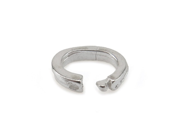 Sterling Silver Oval Locking Ring 6mm