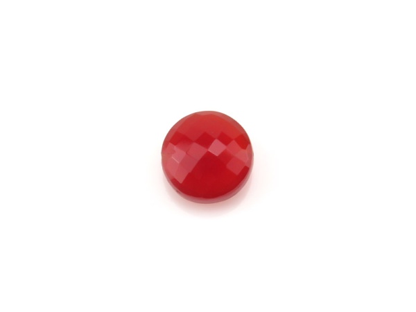 AAA Carnelian Micro-Faceted Coin Bead 10mm ~ SINGLE