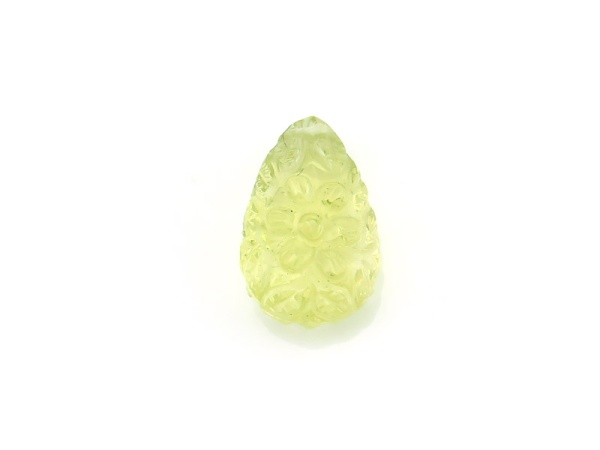 AAA Lemon Quartz Carved Pear Briolette 15.5-16.25mm ~ SINGLE