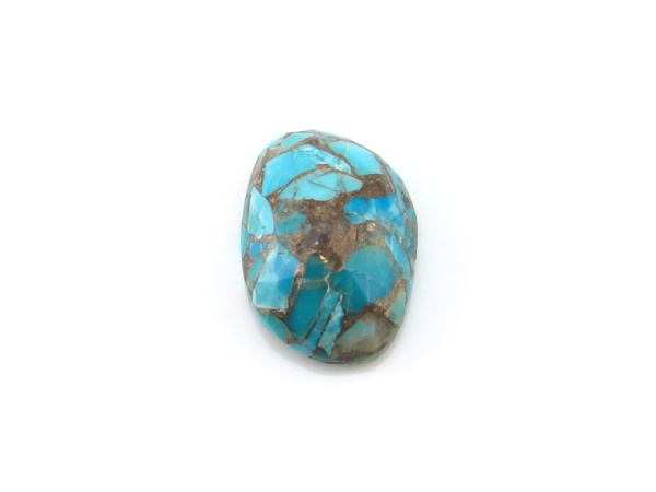 Mohave Copper Turquoise Rose Cut Slice 14.5-15.5mm