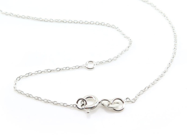 Sterling Silver Adjustable Length Cable Chain Necklace with Spring Clasp ~ 16-18''