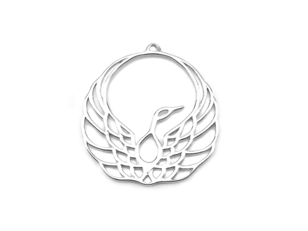 Sterling Silver Phoenix Pendant 28mm