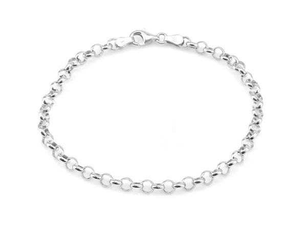 Sterling Silver Belcher Chain Bracelet ~ 7''