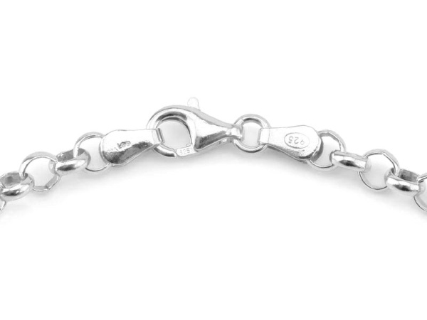 Sterling Silver Belcher Chain Bracelet ~ 7''