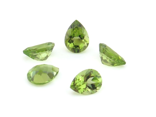 Fair Mined Peridot Faceted Pear 8mm x 6mm