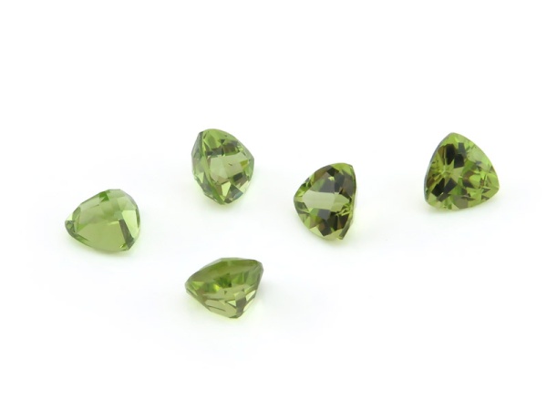 Fair Mined Peridot Faceted Trilliant 6mm