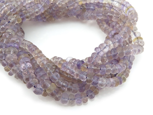 AA+ Ametrine Micro-Faceted Rondelle Beads ~ Various Sizes ~ 16'' Strand