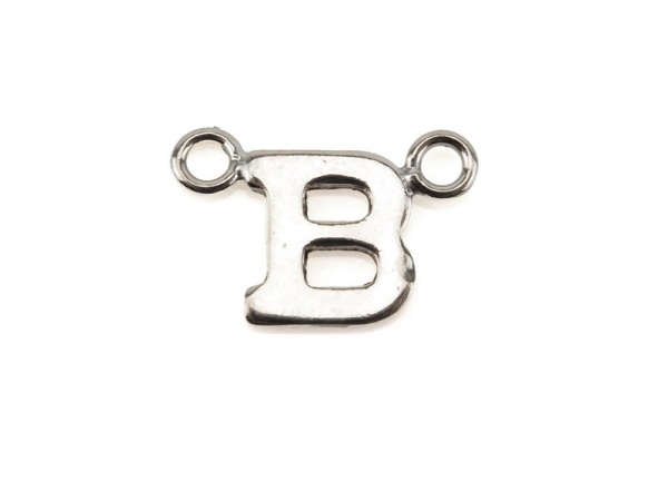 Sterling Silver Alphabet Connector ~ B