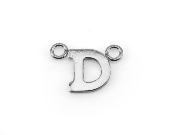 Sterling Silver Alphabet Connector ~ D