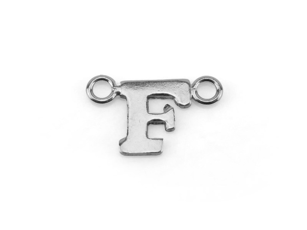 Sterling Silver Alphabet Connector ~ F