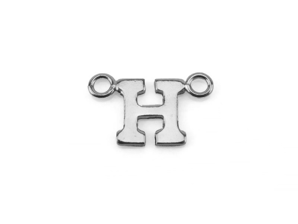 Sterling Silver Alphabet Connector ~ H