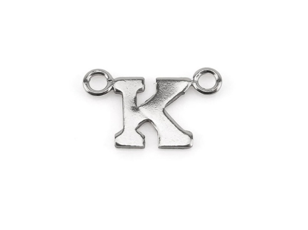 Sterling Silver Alphabet Connector ~ K
