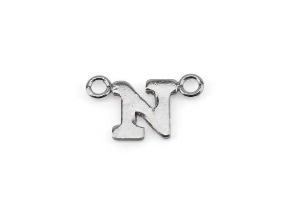 Sterling Silver Alphabet Connector ~ N