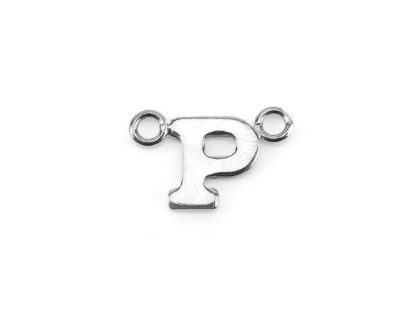 Sterling Silver Alphabet Connector ~ P