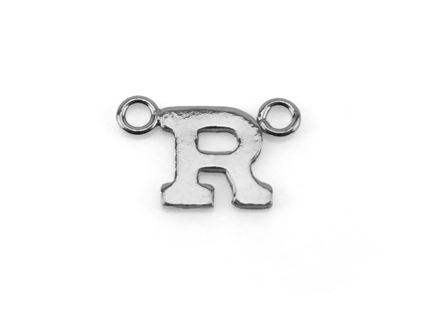 Sterling Silver Alphabet Connector ~ R