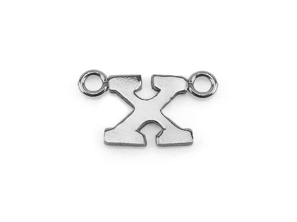 Sterling Silver Alphabet Connector ~ X
