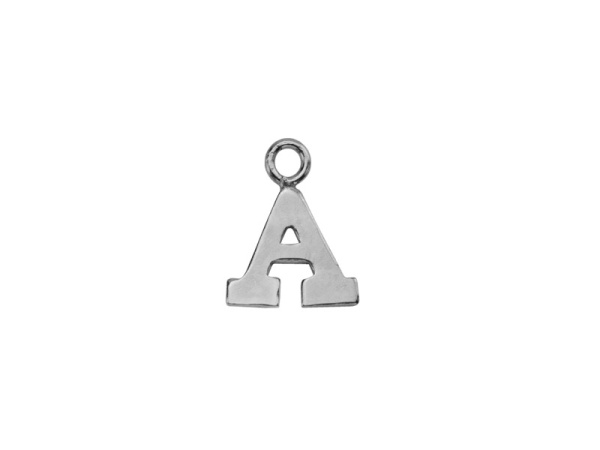 Sterling Silver Alphabet Charm ~ A