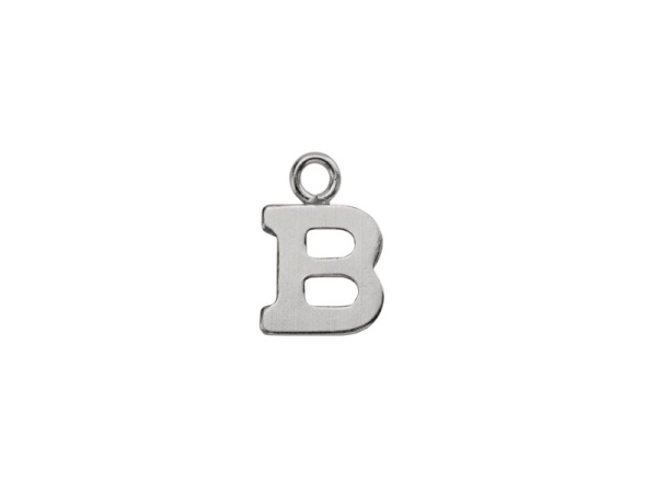 Sterling Silver Alphabet Charm ~ B